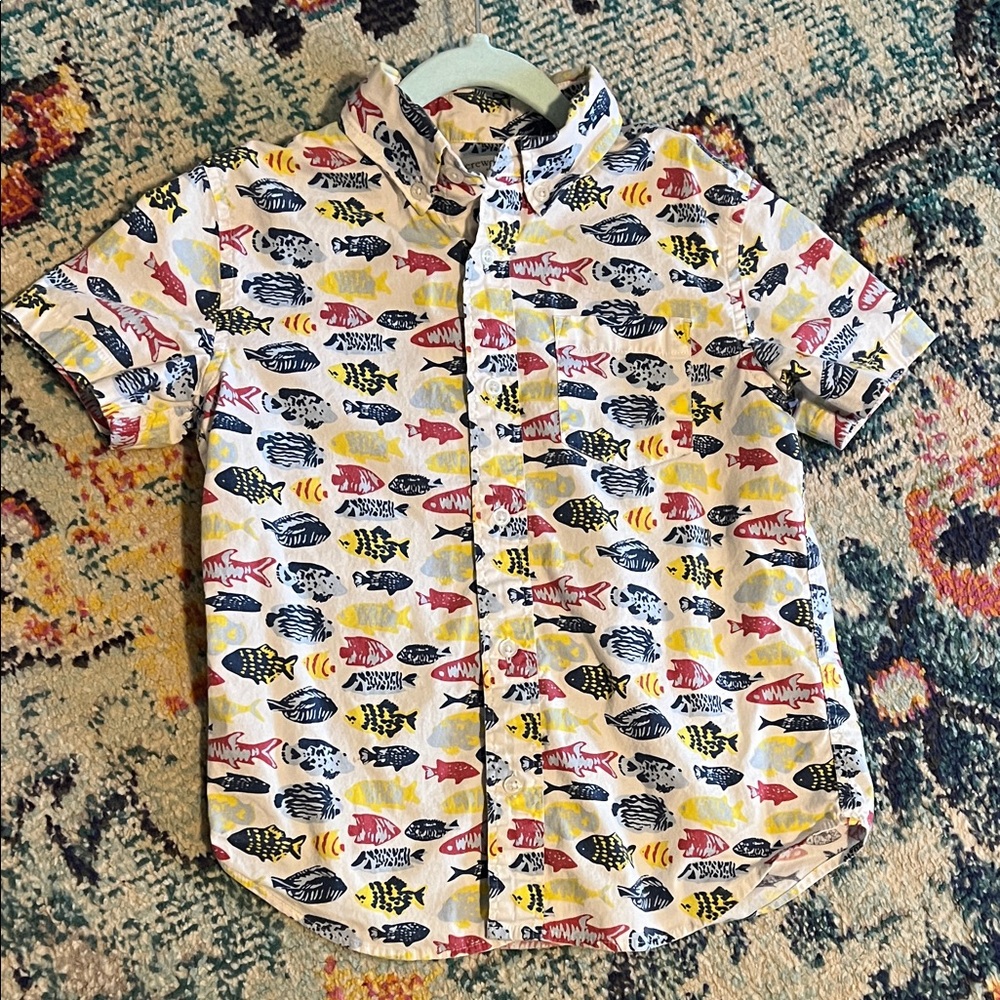 Crewcuts fish print button down